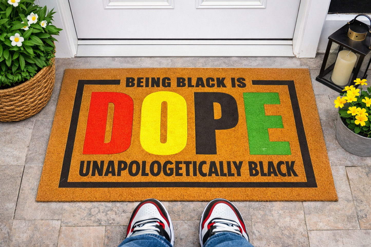 Being Black is DOPE Doormat