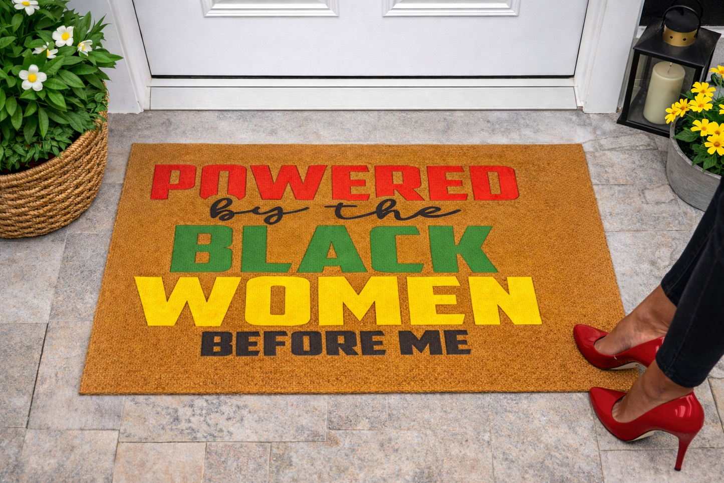 Powered By the Black Women Before Me Doormat