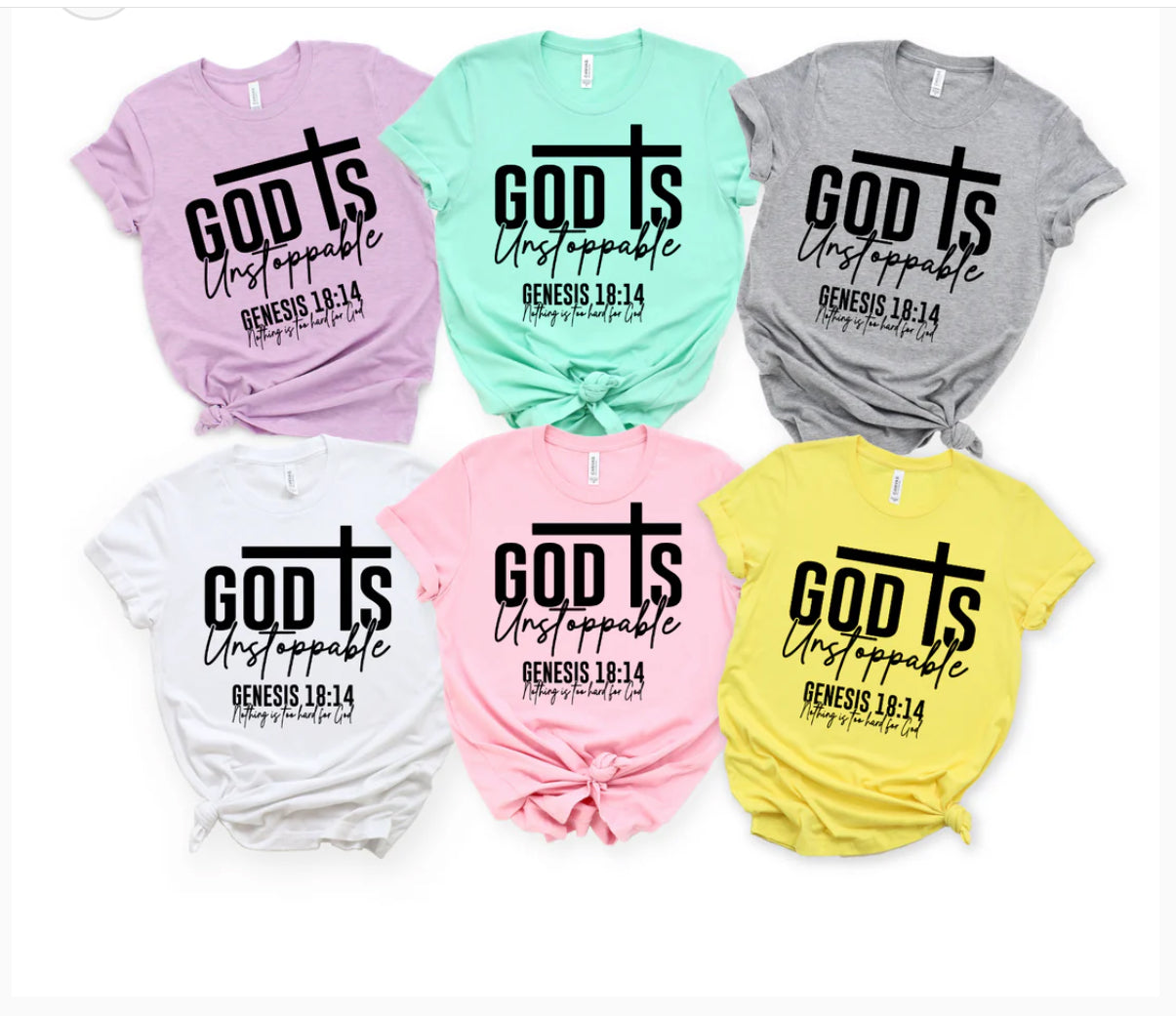God Is Unstoppable- Chest and Sleeve Scripture (Sweatshirt)- Black Print