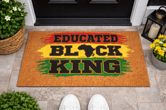 Educated Black King Doormat
