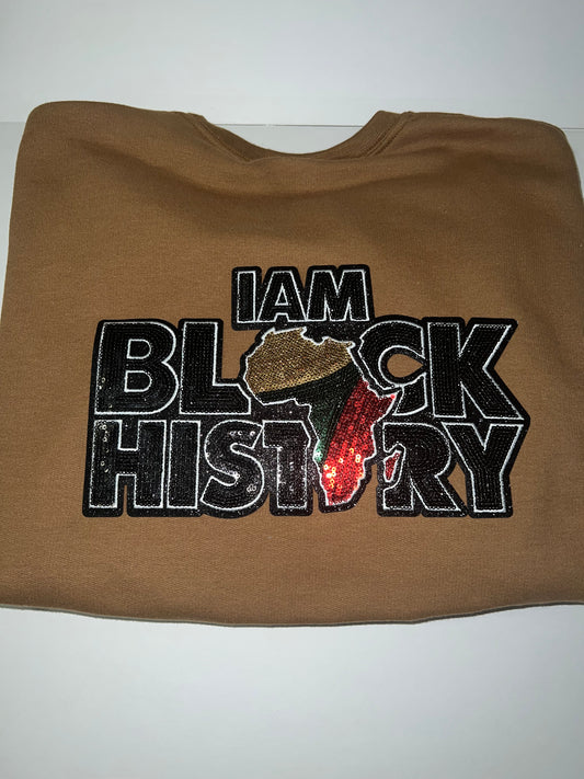 I Am Black History Sequin Sweatshirt