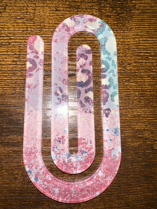 Pink Leopard Jumbo Paperclip