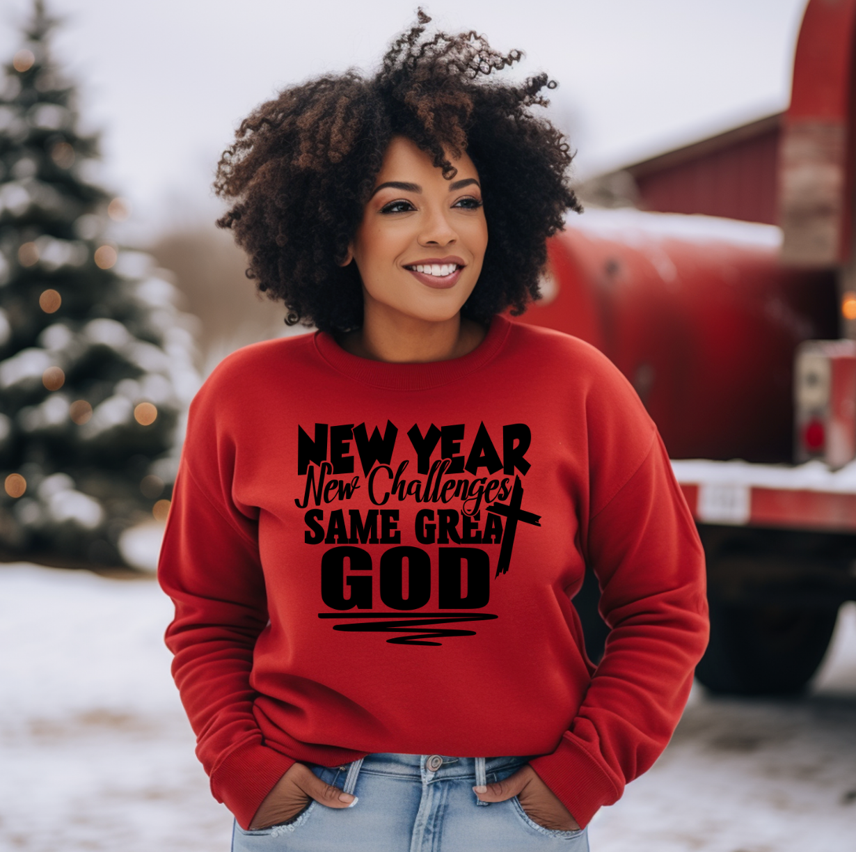 New year new challenges same great God sweatshirt